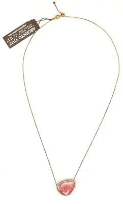 Argento Vivo Womens Pink Stone Crystal Necklace W1056 - Image 1 of 3