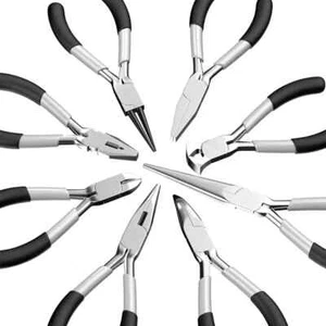Diy Jewelry Making Tools - Grey/Black Plastic Handle Pliers, 1Pc/Bag Brand New - Picture 1 of 27