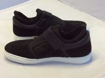 FURLA - Women Sneakers Black Fur/Leather/Suede Size 40 EU 9.5 US - Image 1 of 4