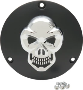 DRAG SPECIALTIES BLACK SKULL DERBY COVER HARLEY SOFTAIL DYNA TOURING EVOLUTION - Picture 1 of 1