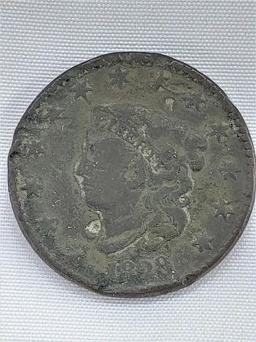1828 American Coronet Large Cent  | U.S. Coin Cover