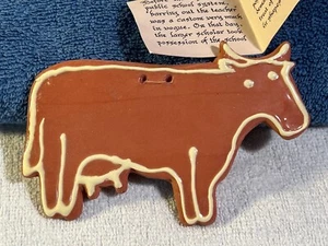 Christmas ornament gingerbread decorated cookie cow PO6893 - Picture 1 of 4