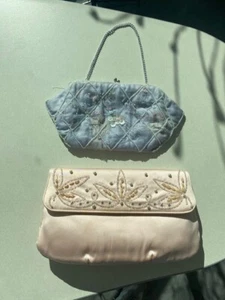 2VTG Beaded Evening Bag Clutch Satin Lining Party Formal 8" Made in Japan & USA - Picture 1 of 10
