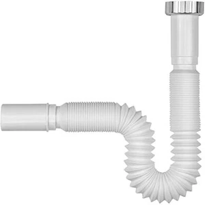 Schläfer | Universal Flexibler Siphon ausziehbar 1 1/2" für Spüle, 40 mm, Weiß - Bild 1 von 1