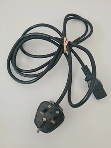 2.5m Power Cable UK Plug BS1363 to IEC C13 Lead Main Cord 13A 250V - Photo 1/5