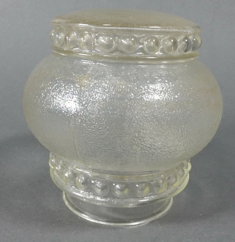 Antique Art Deco Pressed Glass Ceiling Fixture Globe Cover