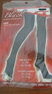 Forum ~ 1 Paar schwarze nahtlose Netzstrumpfhosen Strümpfe ~ Einheitsgröße passt 5 Fuß - 5 Fuß 9 Zoll ~ Neu in Verpackung - Bild 1 von 4