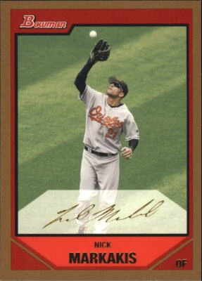 2007 Bowman Gold #20 Nick Markakis - NM-MT - Image 1 of 2