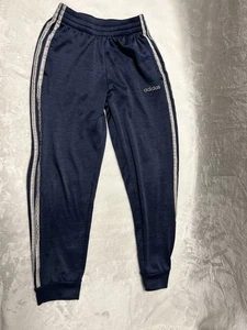 Boys Adidas blue white jogger sweatpants size medium - Picture 1 of 4