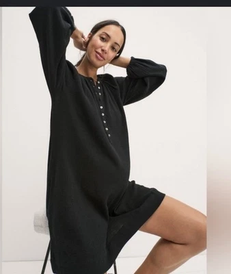 Hatch Maternity Katia Black Gauze Mini Dress Size Small (1) 100% Cotton Comfort - Image 1 of 4
