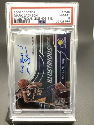 Mark Jackson Illustrious Legends Signature God Bless U #IL-MJC PSA 8 NM!! - Image 1 of 3