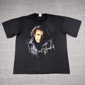 T-shirt vintage Neil Diamond uomo XL nera ritratto concerto tour anni 90 1996 - Foto 1 di 7