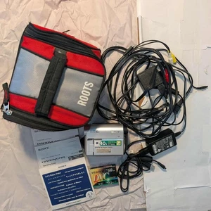 Sony DCR-HC52 Silver MiniDV HandyCam 2000x 40x Zeiss W/Battery Chargers & More - Picture 1 of 24