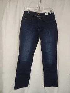 Pantalones de mezclilla Lee para mujer tiro medio calce regular pierna recta talla 14 largos lavado claro - Imagen 1 de 11