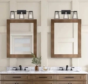 OVE Decors Agnes 23.6" Matte Black 3-Light LED Farmhouse Vanity Light - Picture 1 of 3