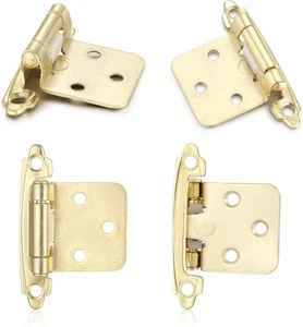 10 Paar (20 Stück) Gold (Messing) selbstschließende Schrankscharniere Unterputz Küche - Bild 1 von 7