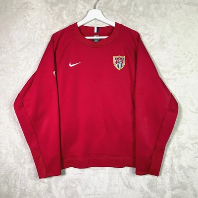 Nike EE. UU. Suéter de Fútbol Cuello Redondo Pullover Borgoña XL Poliéster Polar De Colección Foto 1 de 4