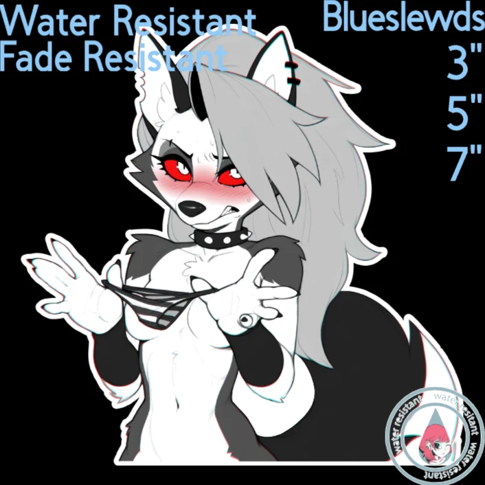 Botella adhesiva para computadora portátil Hellava Boss Hellhound Loona 3"/5"/7" lasciva de anime Foto 1 de 1