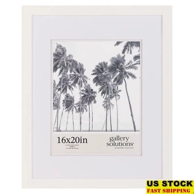 16x20 Picture Frame W/ Double Mat Wall Mount Lightweight Glass Display New - Image 1 of 4