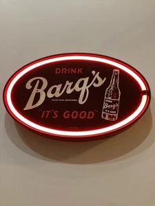 Letrero de luz de cuerda LED tipo neón réplica cerveza raíz Barq’s - Imagen 1 de 4