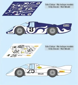 Decals Porsche 917 LH Le Mans Test 1970 3 25 1:32 1:24 1:43 1:18 slot calcas - Picture 1 of 3