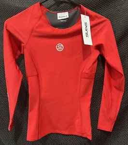 SKINS Compression Series-3 Women's Long Sleeve Top Red XS/S New with Tags* - Picture 1 of 13