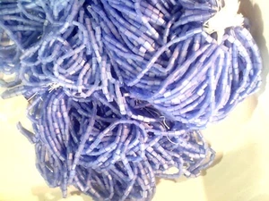 HUGE LOT MATTE AB BLUE PILLOW GLASS BEADS 5X3.5mm  #092310s CLOSE OUT - Picture 1 of 2