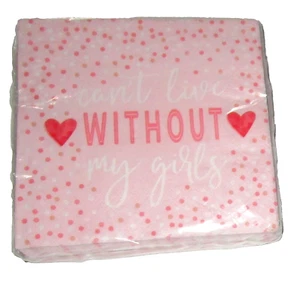 SERVILLETAS DE ALMUERZO DEL DÍA DE SAN VALENTÍN ~ 36 quilates ~ 2 capas ~ NO PUEDO VIVIR SIN MIS CHICAS - Imagen 1 de 1