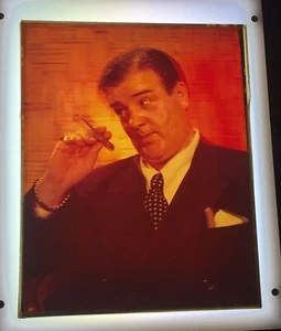 Harvey Prever Lenticular 8x10 RF Comedian Lou Costello Smoking Cigar Back-Lit - Picture 1 of 3