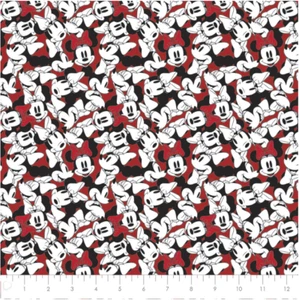 Disney's Minnie Mouse Dreaming in Dots Red Cotton Fabric by the Yard - Picture 1 of 1