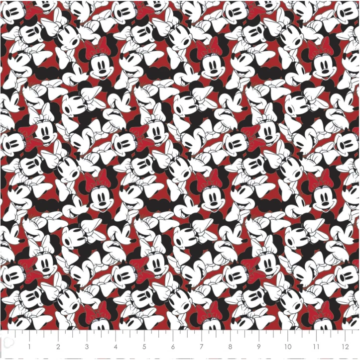 Disney's Minnie Mouse Dreaming in Dots Red Cotton Fabric by the Yard - Image 1 of 1