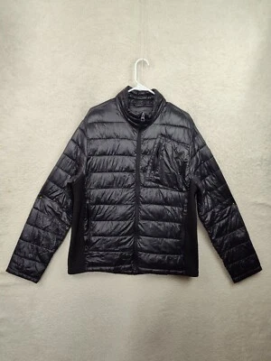 Guess Men Jacket Large Black 100% Nylon Long Sleeve Full Zip Lightweight Puffer - Image 1 of 4