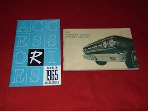 1965 AMERICAN MOTORS RAMBLER CLASSIC OWNER'S MANUAL & ACCESSORIES CATALOG - Picture 1 of 9