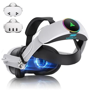 Auriculares Foscomax RGB VR para Oculus/Meta Quest 3/3S correa de cabeza con 10000 mAh B... - Imagen 1 de 7