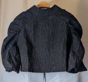Oasis Jacquard Raglan Top, Black Size 12, Brand New. - Picture 1 of 4