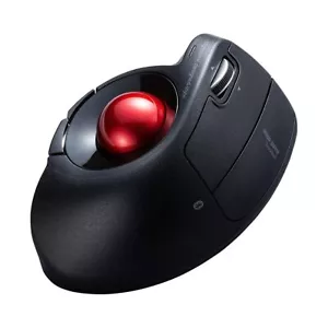 Sanwa Supply Track Ball Bluetooth Ergonomics Tilt Wheel Multiple Pairing Black M - Picture 1 of 4