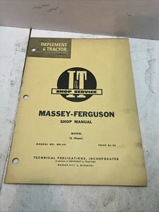 Vintage Massey-Ferguson Shop Manual No. MH-6A I&T Shop Service Model 16 Pacer - Picture 1 of 3