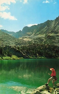Postal Fifth Lake Big Pine Lakes California Mountains Fishing CA DE COLECCIÓN - Imagen 1 de 2