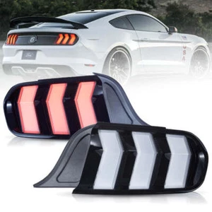 Pair LED Clear Tail Lights Fit 2015-2023 Ford Mustang w/5 Modes Sequential Lamps - Picture 1 of 18