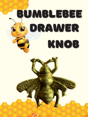 Metall Gold Biene Vintage Schrank Schublade Ziehen Tür Griff Knöpfe 4 cm x 5 cm x 2 cm - Bild 1 von 4