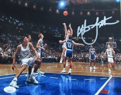 Christian Laettner Autographed Duke Blue Devils 8x10 Photo JSA 187701 - Image 1 of 3