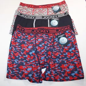 Nuevo 3 JOCKEY Athletic MAX MALLA CALZONCILLO BOXER 10703 AZUL MARINO ROJO CAMUFLAJE BLANCO GEO 2XL - Imagen 1 de 7