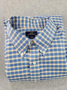 Brooks Brothers 346 Shirt Men's XL Blue LS Button Up Dress Supima Cotton Plaid - Picture 1 of 13