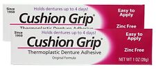 Cushion Grip Soft Pliable Thermoplastic For Refitting Dentures 1 Oz (2-Pack) NEW