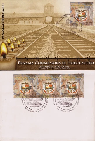 PANAMA INTERNATIONAL DAY IN MEMORY OF HOLOCAUST VICTIMS COVER 2011 Cover