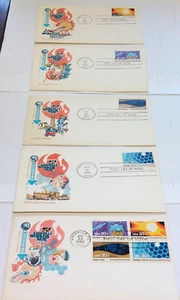 Knoxville World's Fair 1982 20c FDI Cover Lot of 5 - Picture 1 of 8