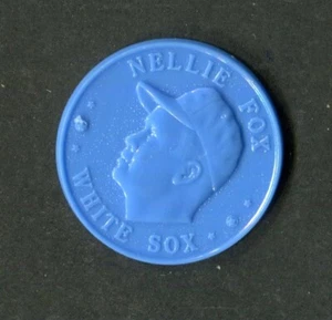 Nellie Fox White Sox 1959 Armour Meat Company Translucent Blue Plastic Coin - Picture 1 of 2