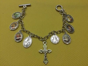 Katholisches Bettelarmband (gelbes Kruzifix) - Bild 1 von 1