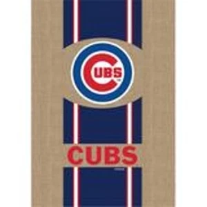 MLB Team Sports Evergreen BURLAP Garden Flag 12.5” x 18” - Imagen 1 de 4