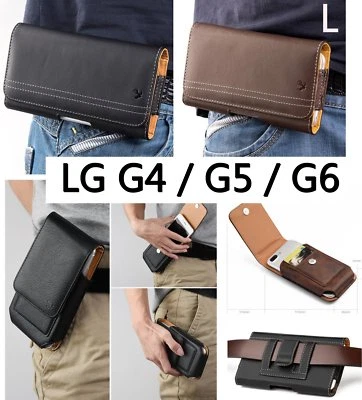 для LG G3 / G4 / G5 / G6 - кожаный ремень зажим мешок кобура для переноски телефона чехол - Изображение 1 из 3